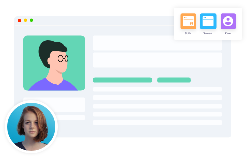 Create video presentation with screen and webcam
