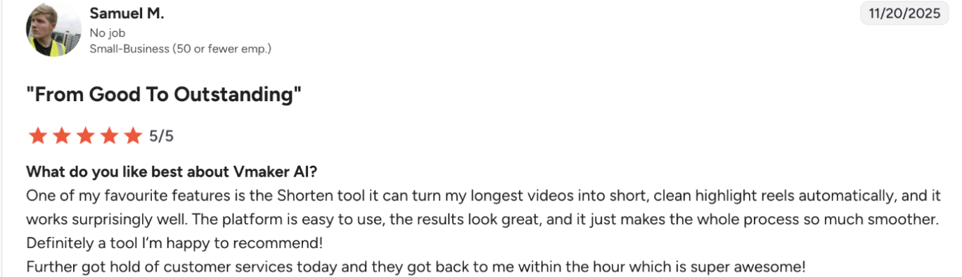 Customer review 3